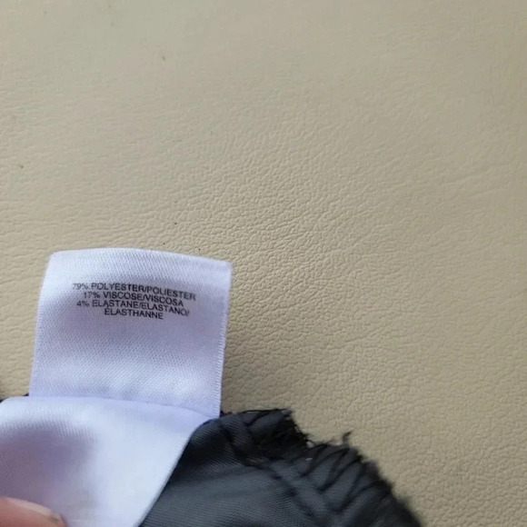 Anne Klein Womens sz 14 Stretch Solid Black Tapered Dress Pants - Picture 3 of 9